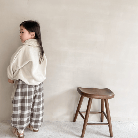 <即納/80size～130size>厚手くすみカラープルオーバー