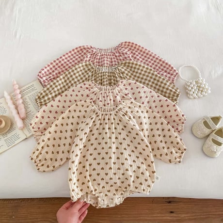 <予約商品>BABY ダブルガーゼロンパース