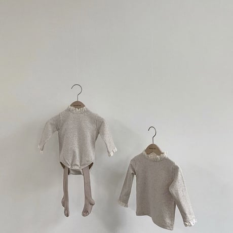 <即納>無地フリルロンパース/トップス