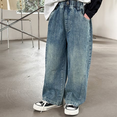 <予約商品/一部即納あり>KIDS ストレートデニムパンツ