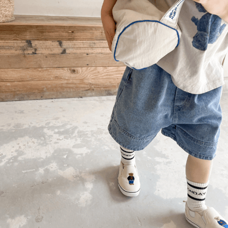 <予約商品/80size～130size>denim short pants