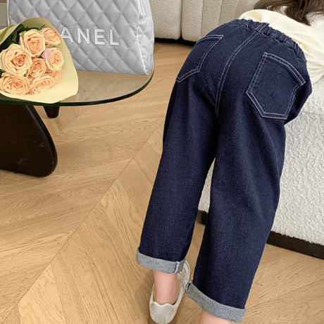 <予約商品/一部即納> denim straight pants