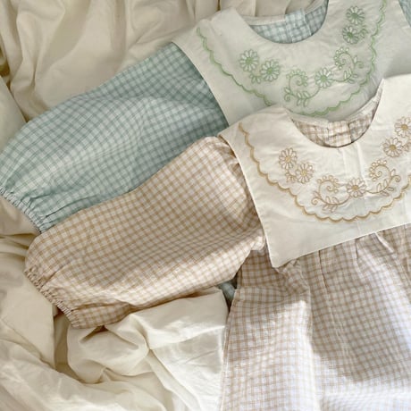<即納/GIRLS>gingham dress