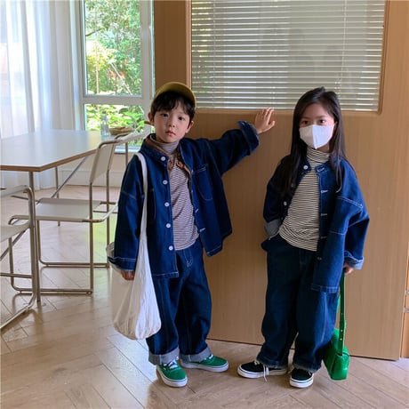<即納> KIDS オーバーサイズデニムジャケット