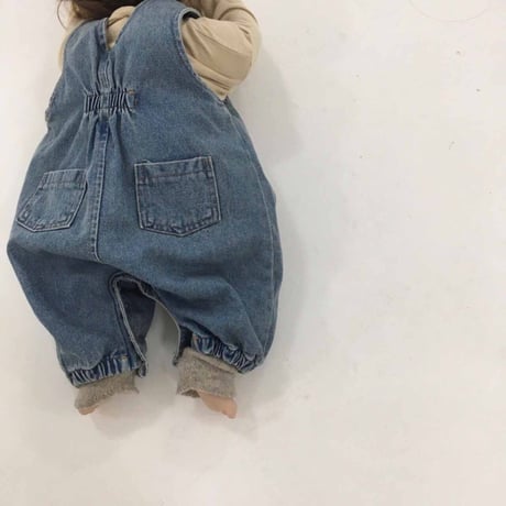 <予約商品/65㎝～100㎝>デニムサロペット