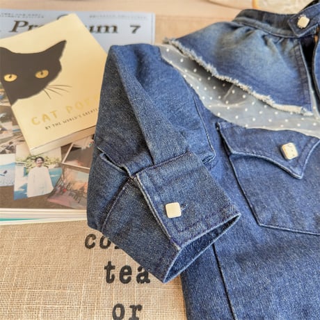 <即納あり/予約商品/80size～130size>厚手デニムジャケット