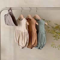 <即納>くすみカラーロンパース