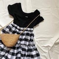 <即納/120㎝のみ>ギンガムセットアップ