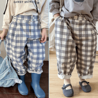 <予約商品/80size-130size>ギンガムチェックパンツ