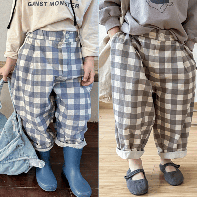 予約商品/80size-130size>ギンガムチェックパンツ | SQUSQU 予約商品/80size-130size>ギンガムチェックパンツ | SQUSQU