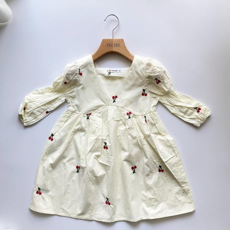 <即納/90㎝/130㎝のみ>チェリーボリュームワンピース