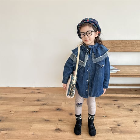 <即納あり/予約商品/80size～130size>厚手デニムジャケット