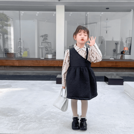<即納/残りわずか>ワンショルダーワンピース+裏起毛花柄シャツSET