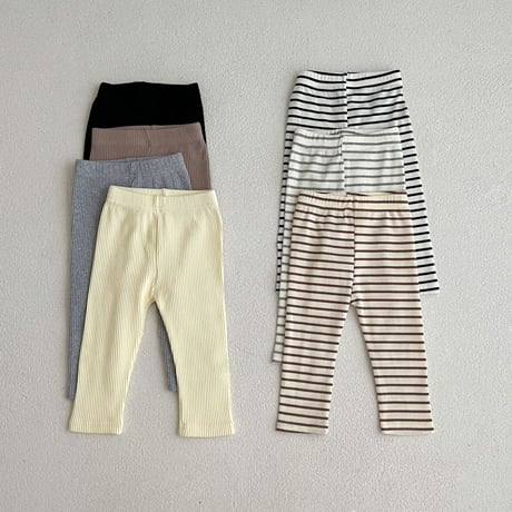<予約商品/73㎝-120㎝>シンプルリブパンツ