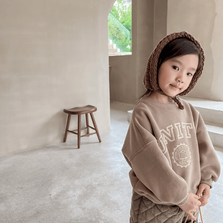 <即納/80size～130size>厚手くすみカラープルオーバー