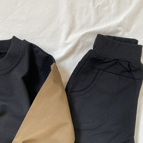 <即納/80size/100sizeのみ>バイカラーセットアップ