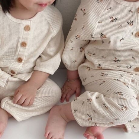 <即納> KIDS waffleルームウェアセットアップ
