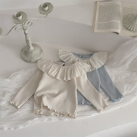 <予約商品/73㎝-110㎝>BABY ＆KIDS リブフリルセットアップ