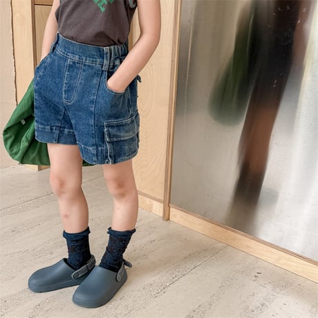 <予約商品/80size～130size>GIRLS デニムショートパンツ