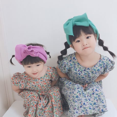 <予約商品/一部即納>flowerワンピース 80cm~150cm