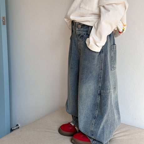 <予約商品>KIDS デニムカーブパンツ