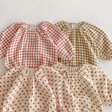 <予約商品>BABY ダブルガーゼロンパース