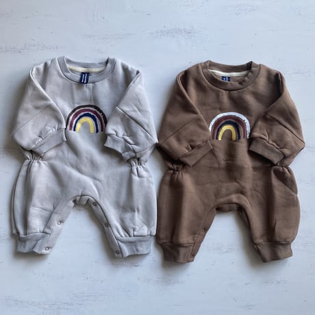 <即納/65cm~90cm>rainbowジャンプスーツ