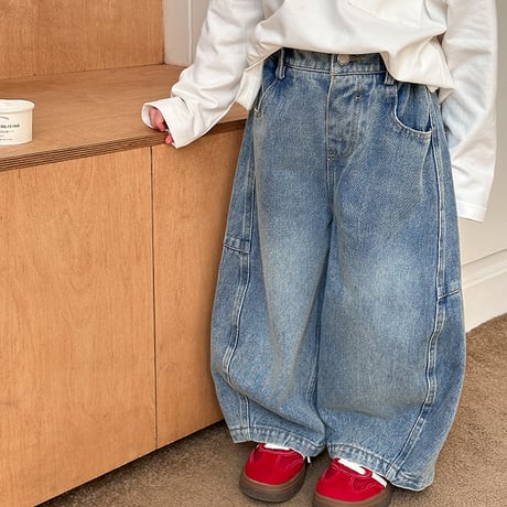 <予約商品>KIDS デニムカーブパンツ