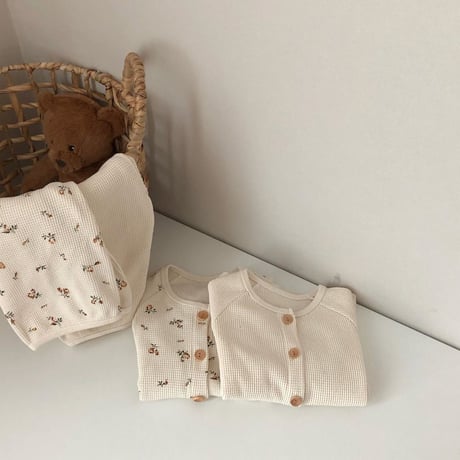 <即納> KIDS waffleルームウェアセットアップ