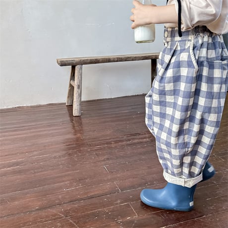 <予約商品/80size-130size>ギンガムチェックパンツ