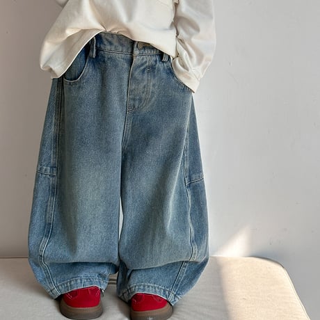 <予約商品>KIDS デニムカーブパンツ