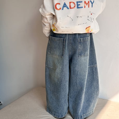<予約商品>KIDS デニムカーブパンツ