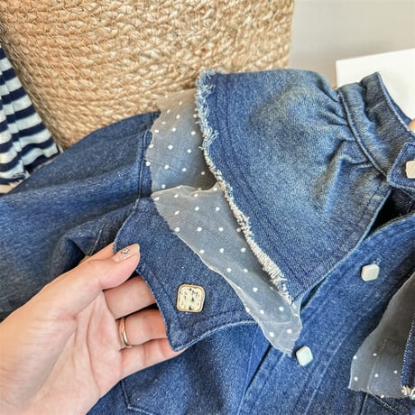 <即納あり/予約商品/80size～130size>厚手デニムジャケット