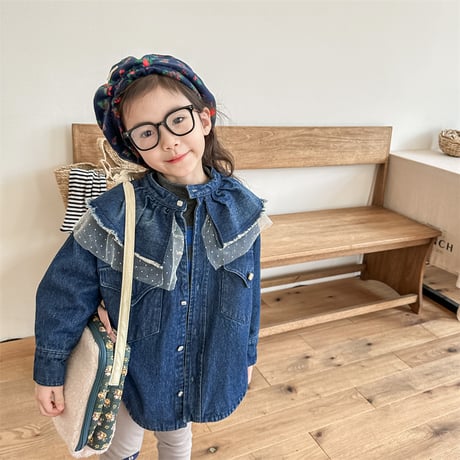 <即納あり/予約商品/80size～130size>厚手デニムジャケット
