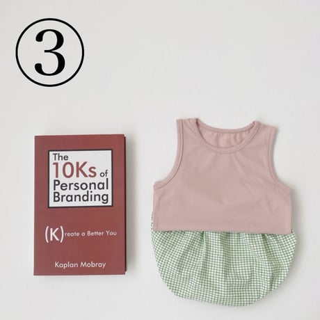 <即納>BABY ginghamカラーセットアップ