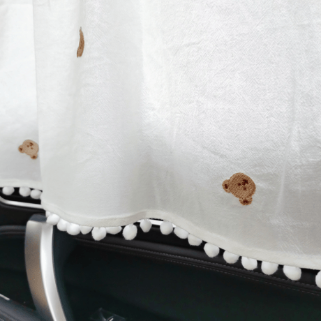 <予約商品>車用日よけカーテン(刺繍×無地)
