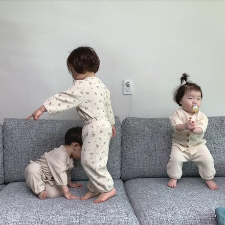 <即納> KIDS waffleルームウェアセットアップ