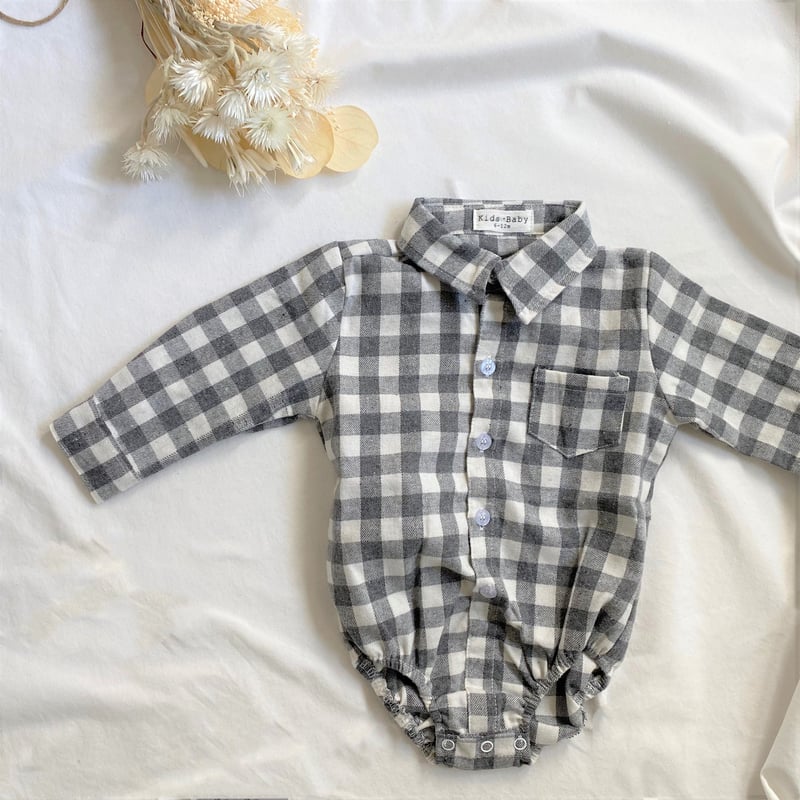 familiar　ギンガムチェックロンパース 80サイズ BABY＆KIDS】ギンガムチェックロンパース – PetitKid