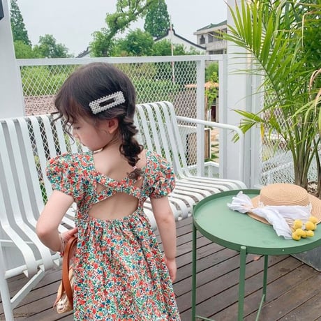 <予約商品/一部即納>flowerワンピース 80cm~150cm