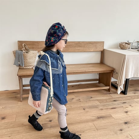 <即納あり/予約商品/80size～130size>厚手デニムジャケット