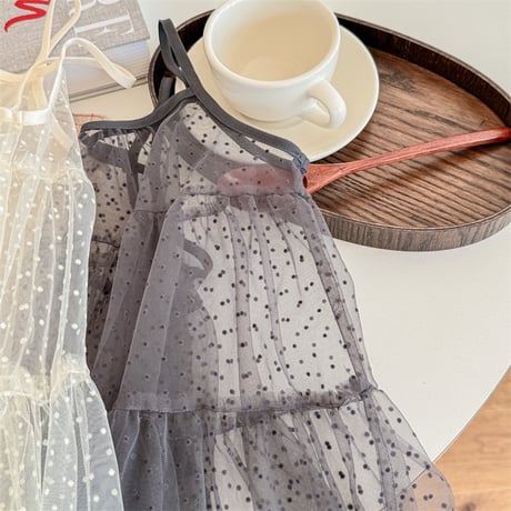 <予約商品/80size～130size>チュールワンピース+トップスセット