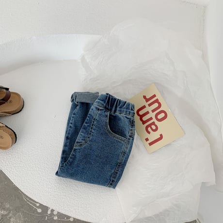 <即納/100㎝/110㎝のみ>skinny denim pants