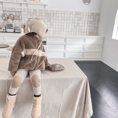 <即納/80size～130size>厚手ボーダーパンツ