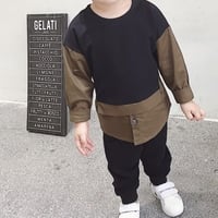 <即納/80size/100sizeのみ>バイカラーセットアップ