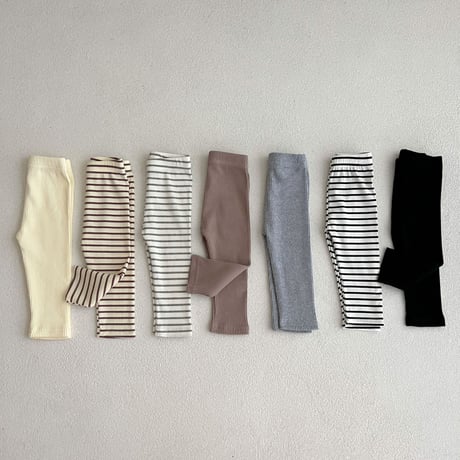 <予約商品/73㎝-120㎝>シンプルリブパンツ