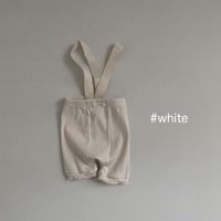 <即納/white 73のみ>柔らかリブショルダーパンツ