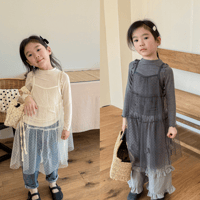 <予約商品/80size～130size>チュールワンピース+トップスセット