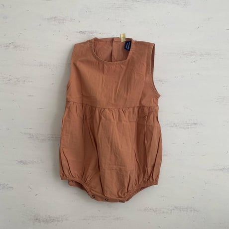 <即納/80size/100sizeのみ>くすみカラーロンパース