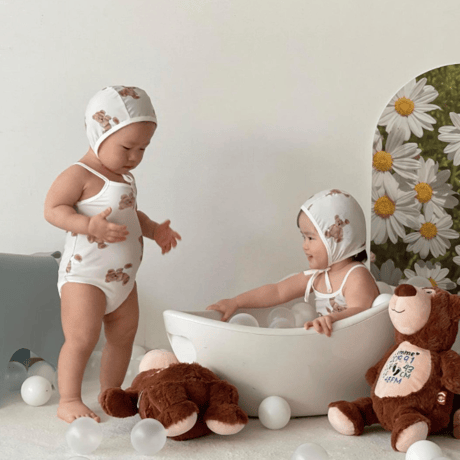 <即納/80cm/90cm>bear swim suit