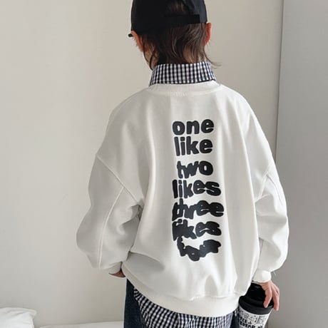 <予約商品/100size～160size>KIDS ロゴスウェット